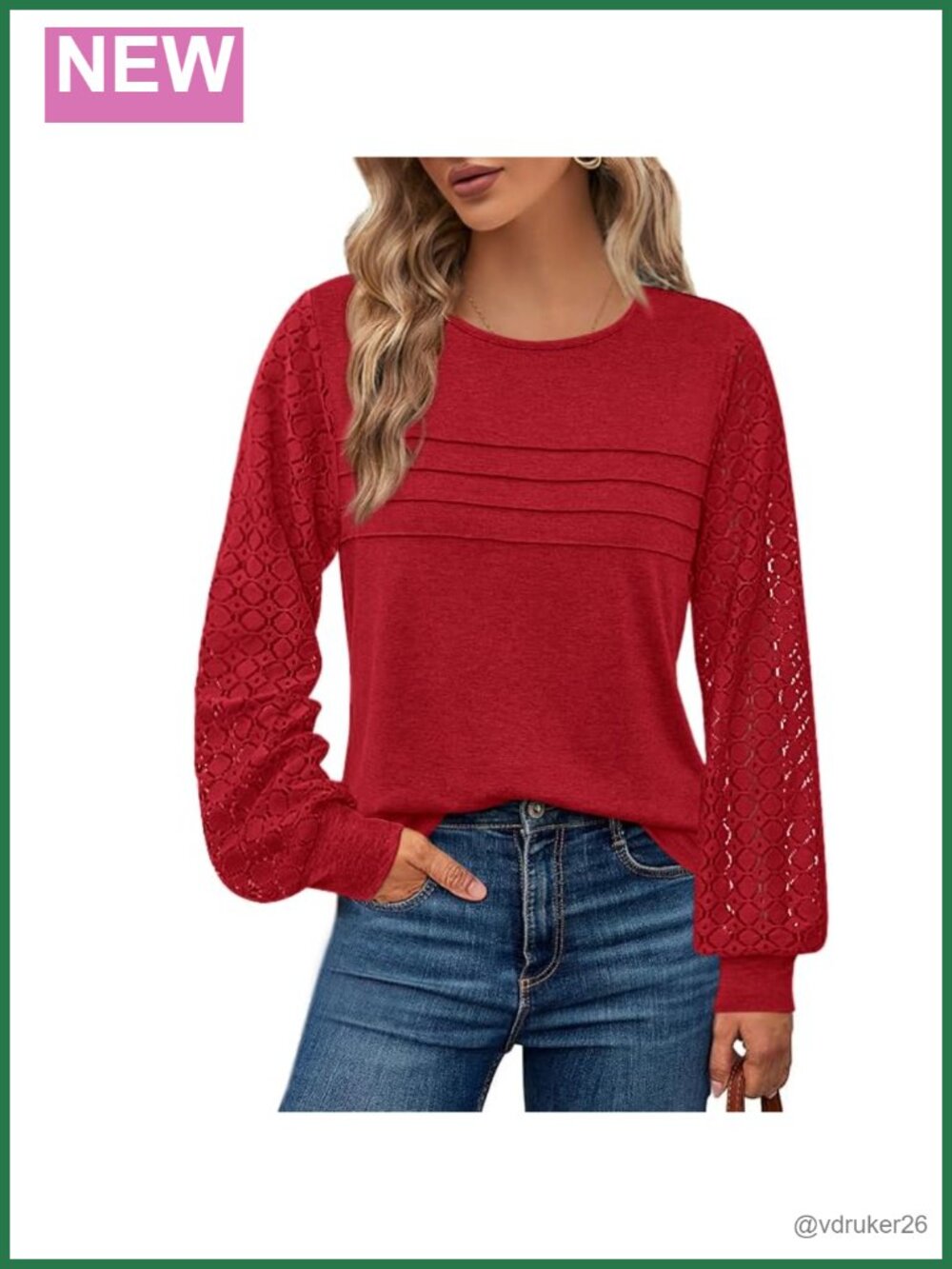 Womens Long Sleeve Lace Blouse Dressy Business Casual Work Top